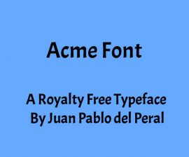 Acme Font Family Free Download