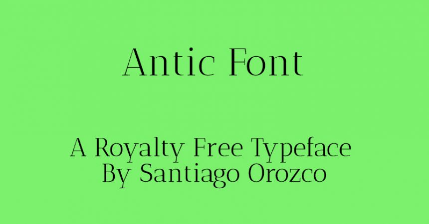 Antic Font Family Free Download