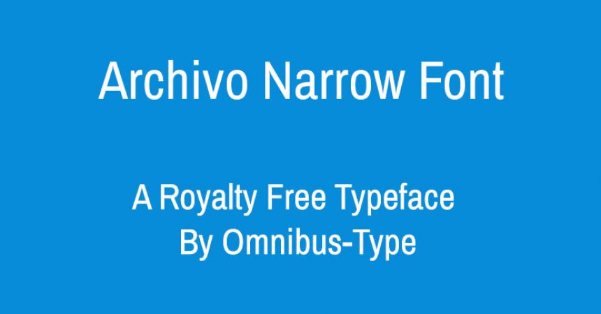 Archivo Narrow Font Free Download