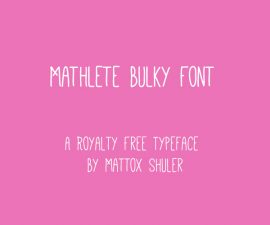 Mathlete Bulky Font Family Free Download