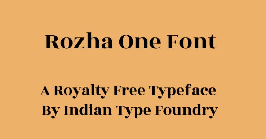Rozha One Font Free Download