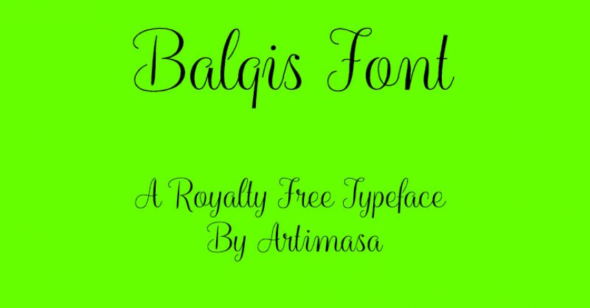 Balqis Font Free Download