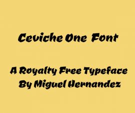 Ceviche One Font Family Free Download