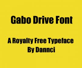 Gabo Drive Font Free Download