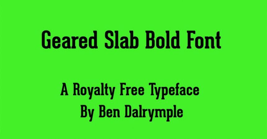 Geared Slab Bold Font Free Download