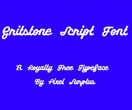 Gritstone Script Font Free Download