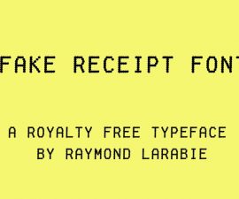 Fake Receipt Font Free Download