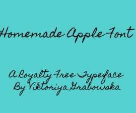 Homemade Apple Font Family Free Download