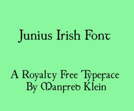 Junius Irish Font Family Free Download