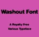 Washout Font Free Download