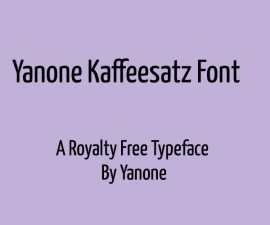 Yanone Kaffeesatz Font Family Free Download